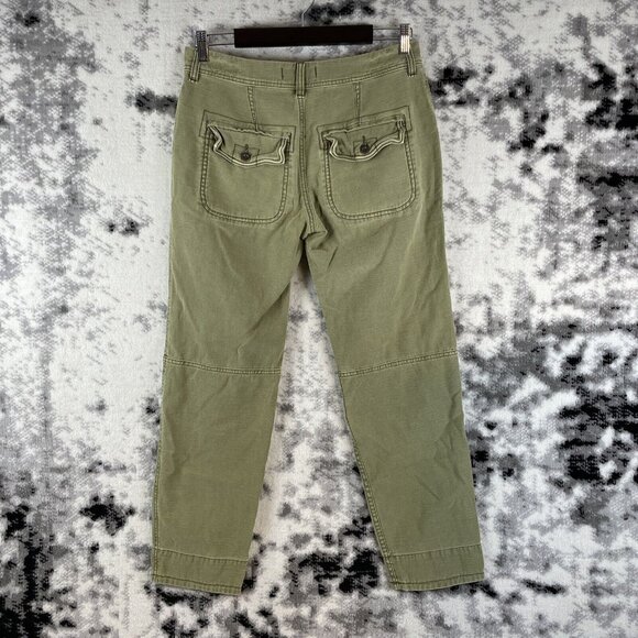 Free People Utility Pants Women's Size 26 Green Cotton Casual Comfort - Picture 2 of 13